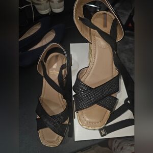 Sam Edelman Vaughn Ankle Wrap Espadrille platform Sandals